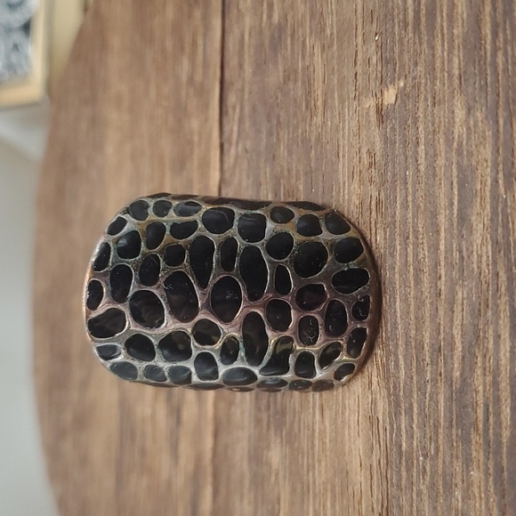 Giraffe abstract design art deco ring size 8 R507 - Picture 1 of 5